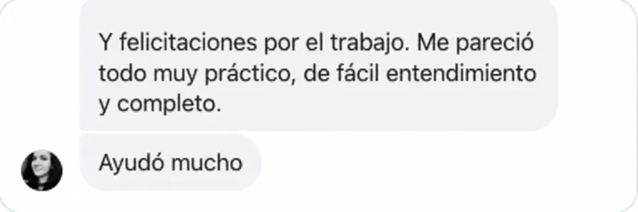 Mensaje de una odontóloga sobre el kit